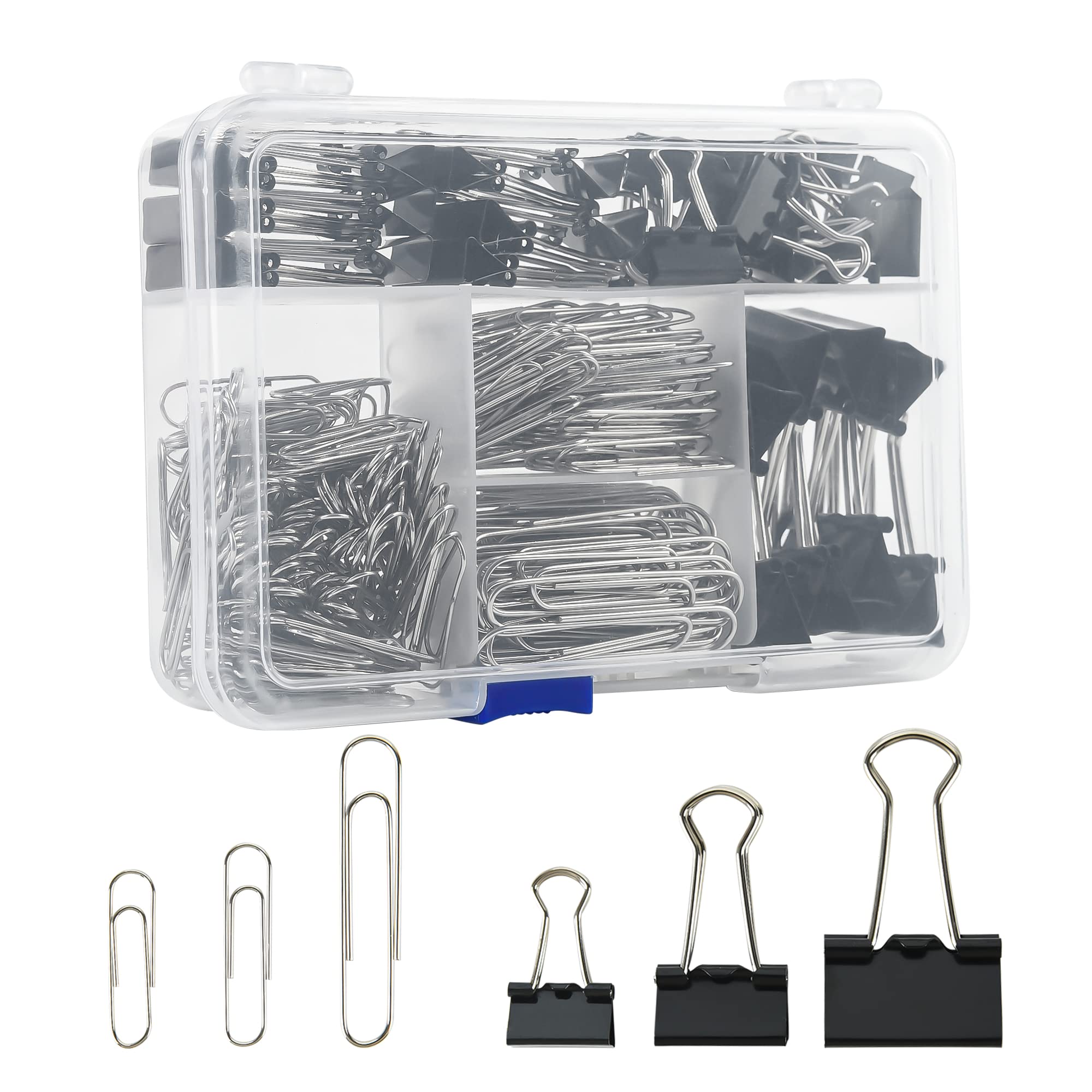 Binder Clip Assorted - Assorted Size Binder Clips&Jumbo Paper Clips