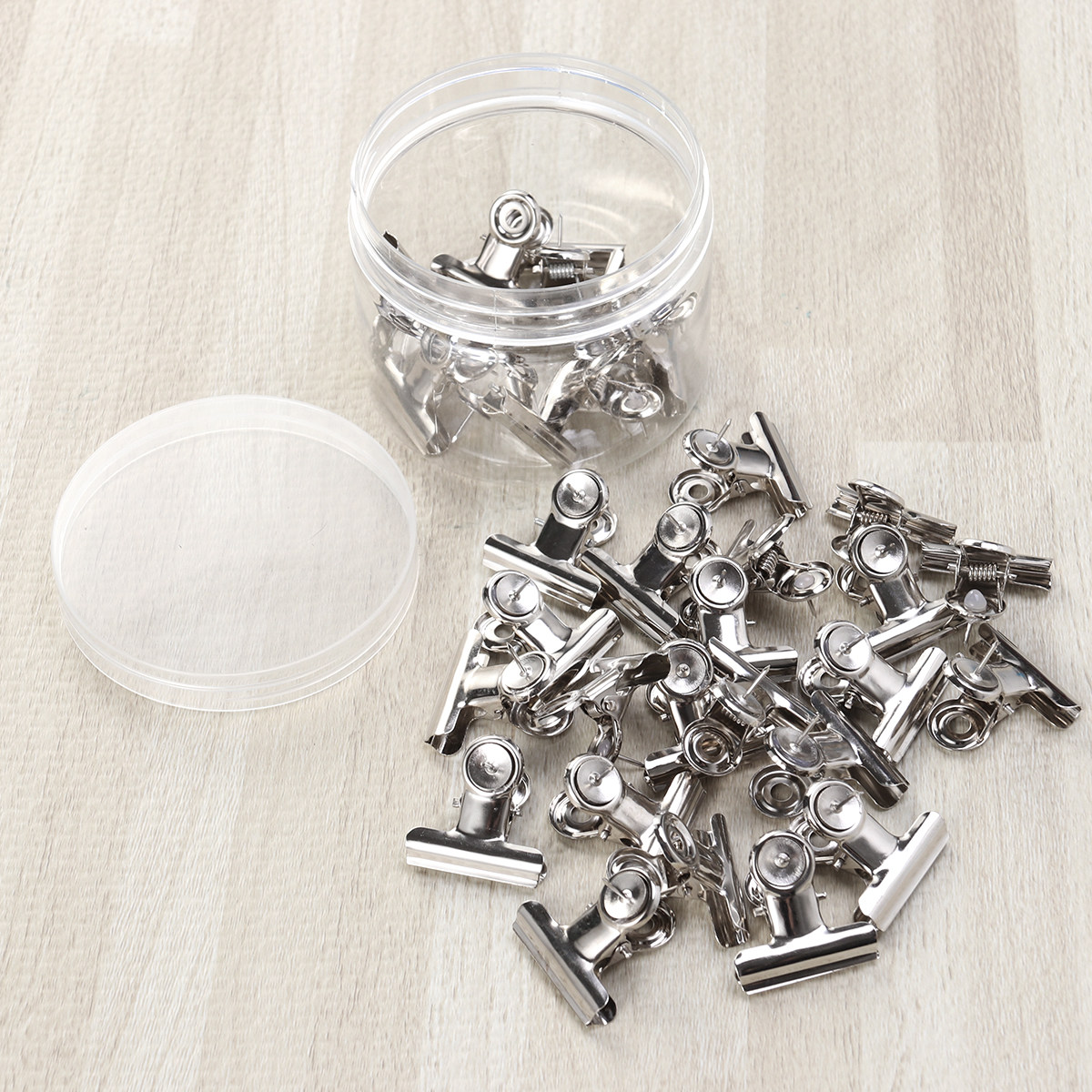 Supply Of Office Stationery - 30Pcs Round Head Binder Clips Black