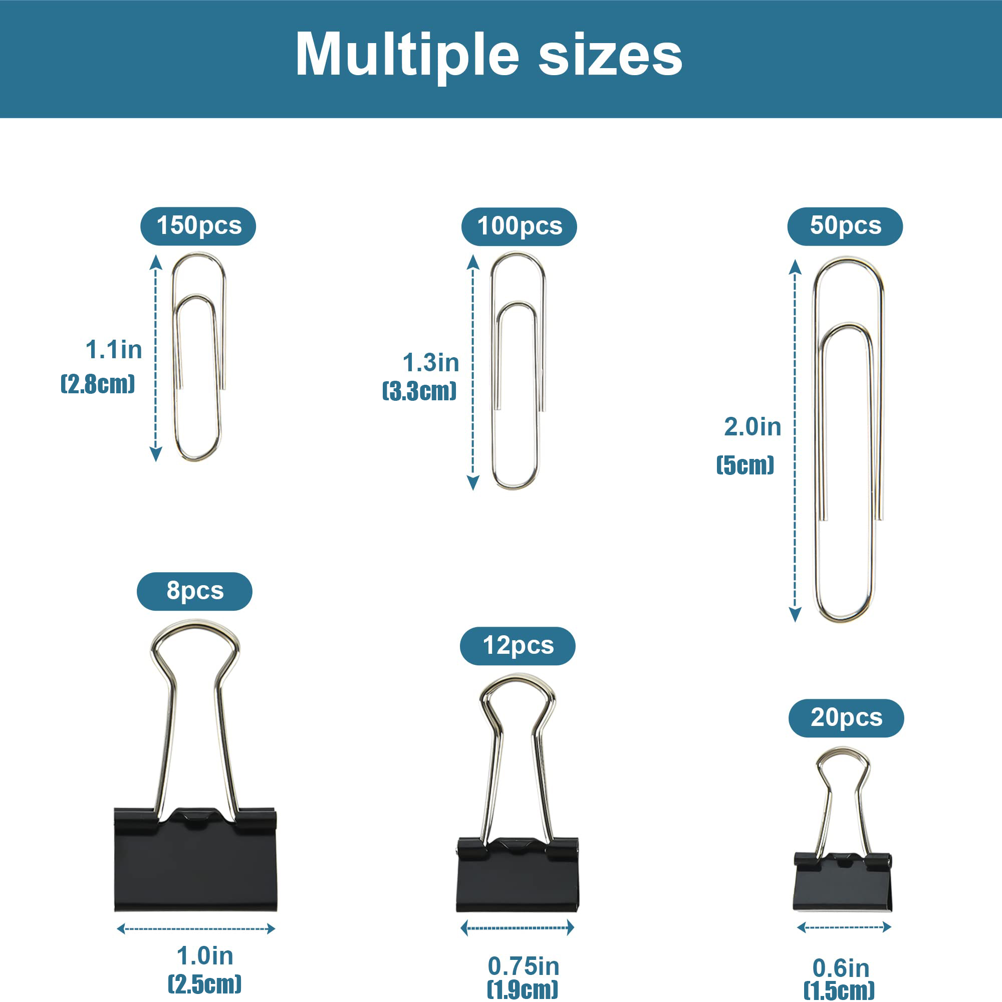 Assorted Size Binder Clips&Jum - Binder Clip Assorted 评论和价格