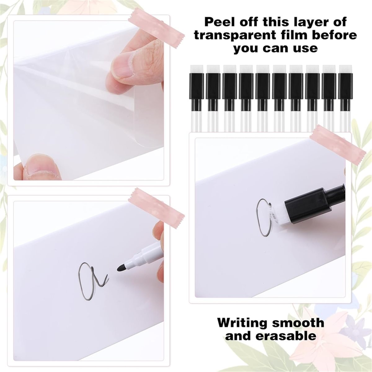 AB09 20 Pcs Dry Erase Name Ten - Desk Name Plate 评论和价格