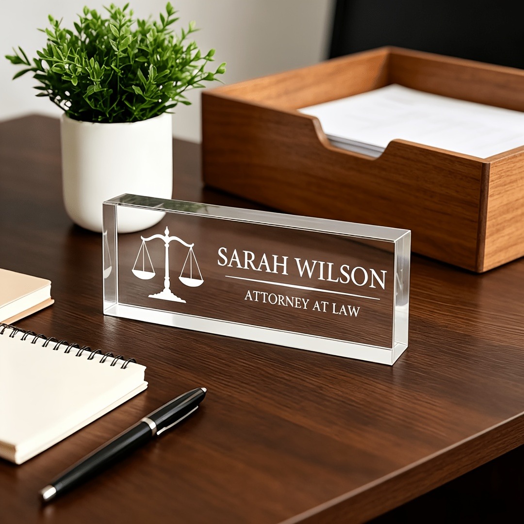Personalized Lawyer & Judge Ac - Desk Name Plate 评论和价格