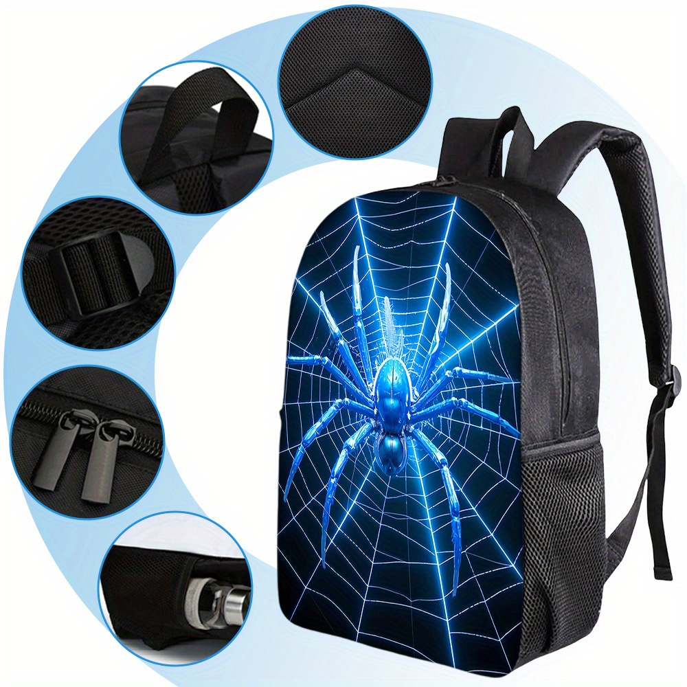 3pcs spider pattern backpack l - Pencil Case Large 评论和价格
