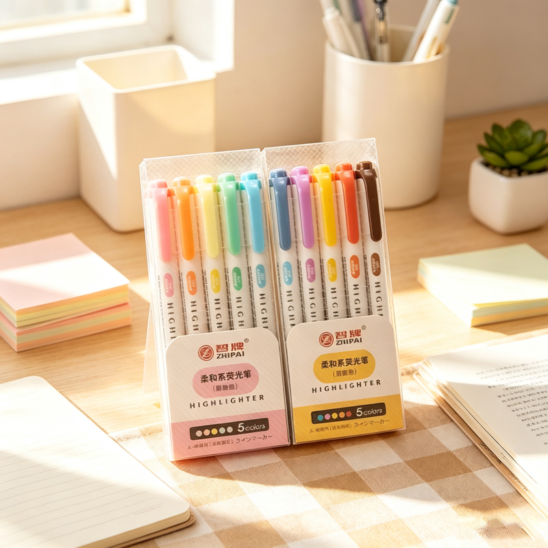 5 Colors Double Head Pastel Hi - Highlighter Set Pastel 评论和价格