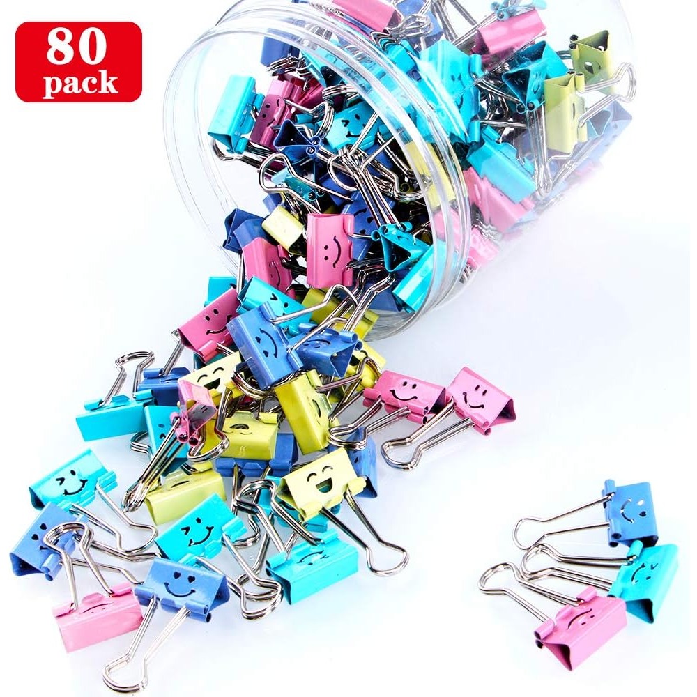 80Pcs Assorted Binder Clips, C - Binder Clip Assorted 评论和价格