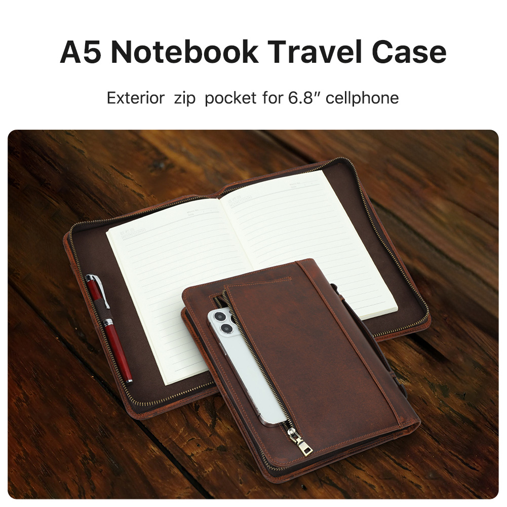 Retro Genuine Leather Zipper C - Journal Leather Hardcover 评论和价格