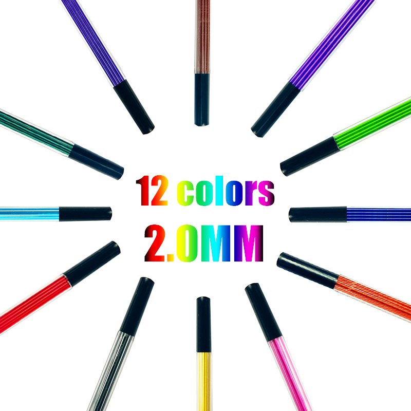 12 Colors 2.0mm HB Replaceable - Mechanical Pencil Lead 评论和价格